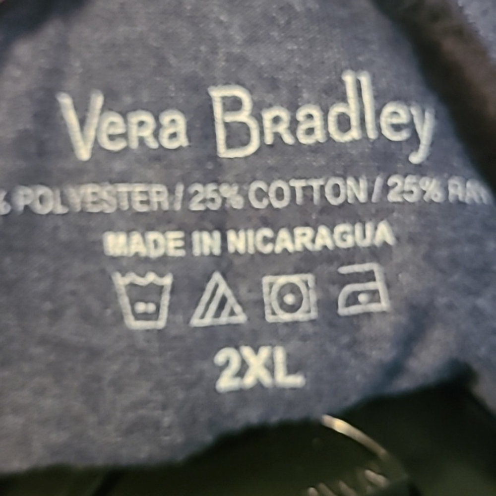 Vera Bradley LS. Prairie floral on Navy Heather size women's 2XL. (#1118)) - Picture 5 of 13
